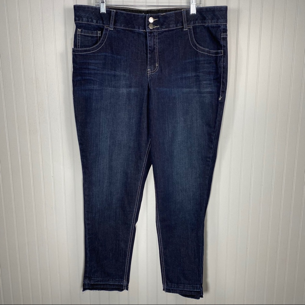 Lane Bryant Skinny Raw Hem Jeans 18 Short